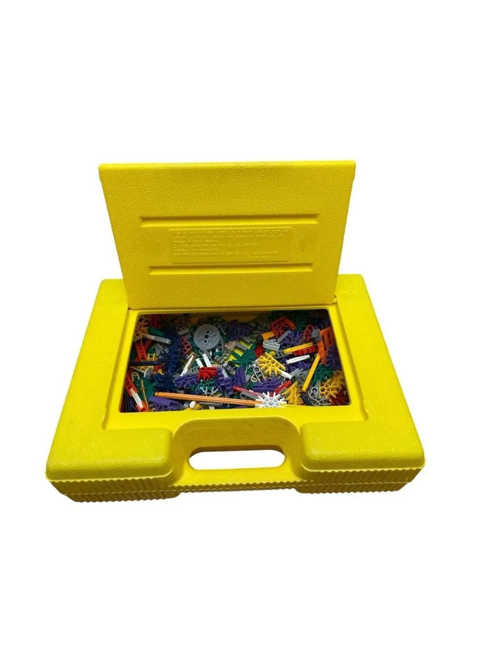 Vintage 1995 K’NEX Building Set Carry Case w/ Mixed Pieces – Retro 90s Toy Lot